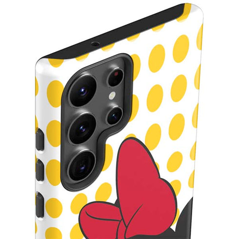 Disney Minnie Mouse Profile Yellow Dots Galaxy S23 Ultra Pro Case