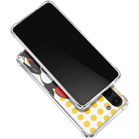 Disney Minnie Mouse Profile Yellow Dots Galaxy S24 FE Clear Case