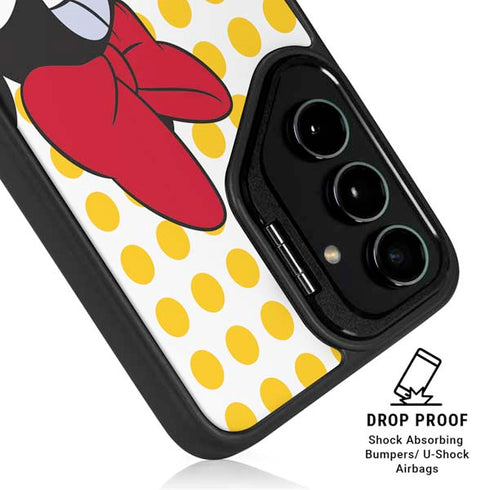 Disney Minnie Mouse Profile Yellow Dots Galaxy S25 Kickstand Case