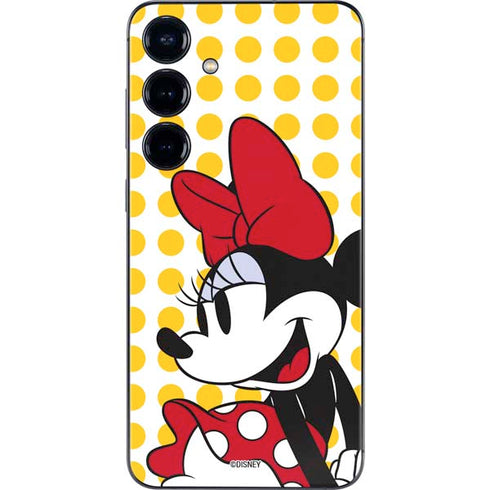 Disney Minnie Mouse Profile Yellow Dots Galaxy S24 Plus Skin