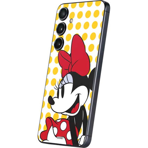 Disney Minnie Mouse Profile Yellow Dots Galaxy S25 Plus Skin