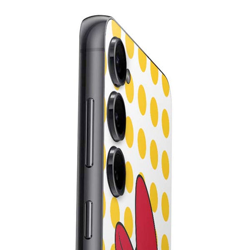 Disney Minnie Mouse Profile Yellow Dots Galaxy S25 Plus Skin