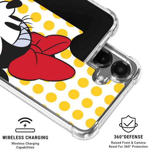 Disney Minnie Mouse Profile Yellow Dots Galaxy S26 Clear Case