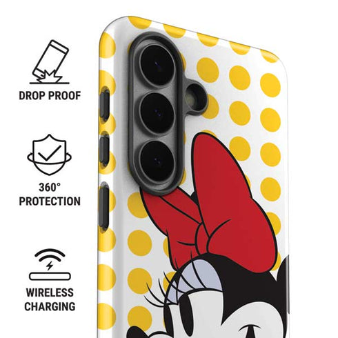 Disney Minnie Mouse Profile Yellow Dots Galaxy S26 Plus Impact Case