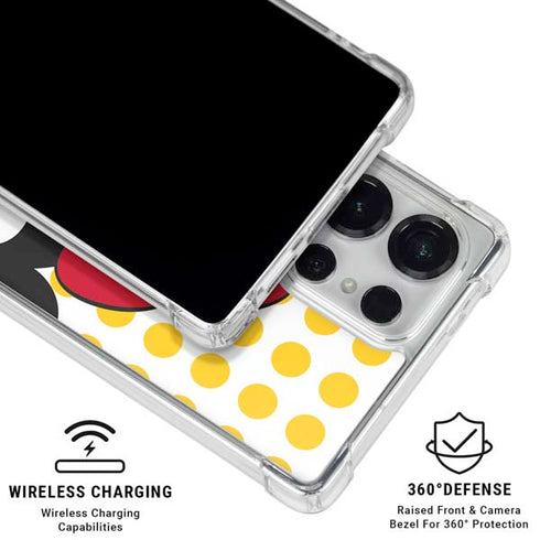 Disney Minnie Mouse Profile Yellow Dots Galaxy S26 Ultra Clear Case