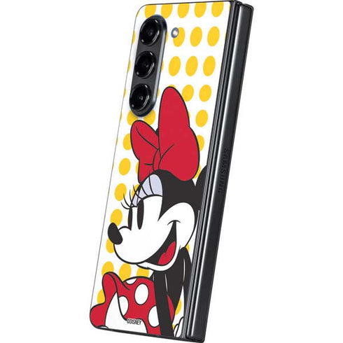 Disney Minnie Mouse Profile Yellow Dots Galaxy Z Fold5 5G Skin