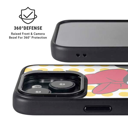 Disney Minnie Mouse Profile Yellow Dots iPhone 13 Kickstand Case