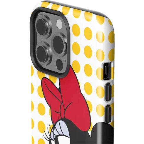 Disney Minnie Mouse Profile Yellow Dots iPhone 15 Pro Impact Case