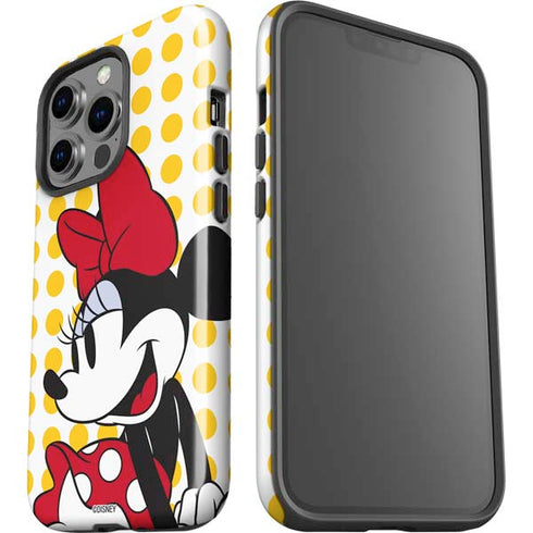 Disney Minnie Mouse Profile Yellow Dots iPhone 15 Pro Impact Case