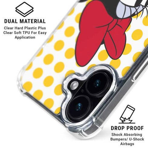 Disney Minnie Mouse Profile Yellow Dots iPhone 16 MagSafe Case