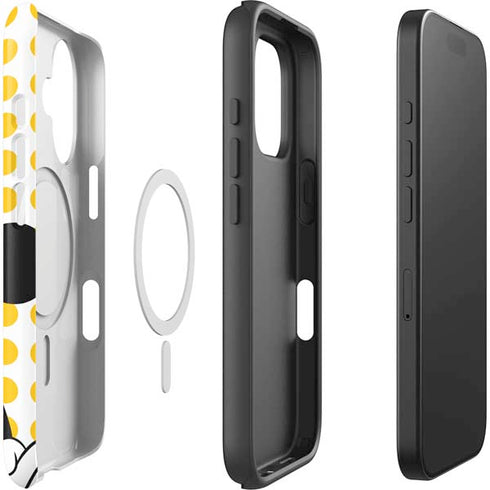 Disney Minnie Mouse Profile Yellow Dots iPhone 16 Magsafe Impact Case