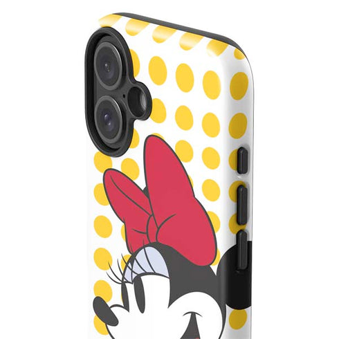 Disney Minnie Mouse Profile Yellow Dots iPhone 16 Plus Impact Case