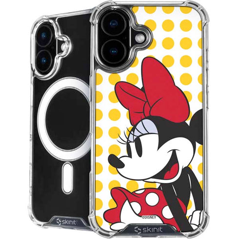 Disney Minnie Mouse Profile Yellow Dots iPhone 16 Plus MagSafe Case