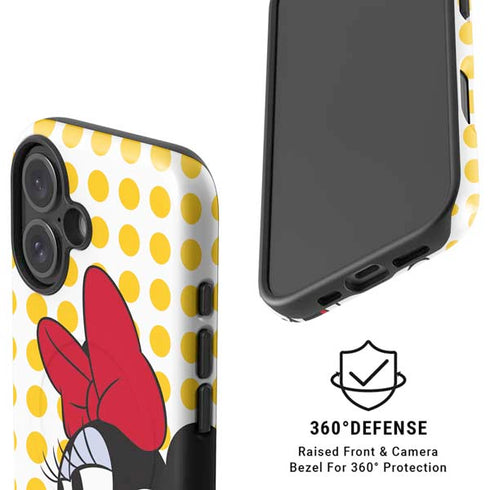 Disney Minnie Mouse Profile Yellow Dots iPhone 16 Plus Magsafe Impact Case