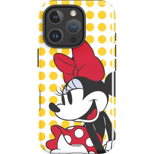 Disney Minnie Mouse Profile Yellow Dots iPhone 16 Pro Impact Case