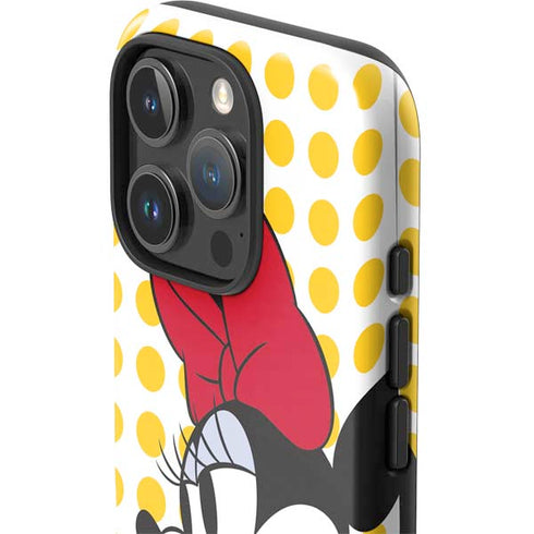 Disney Minnie Mouse Profile Yellow Dots iPhone 16 Pro Impact Case