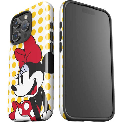 Disney Minnie Mouse Profile Yellow Dots iPhone 16 Pro Impact Case