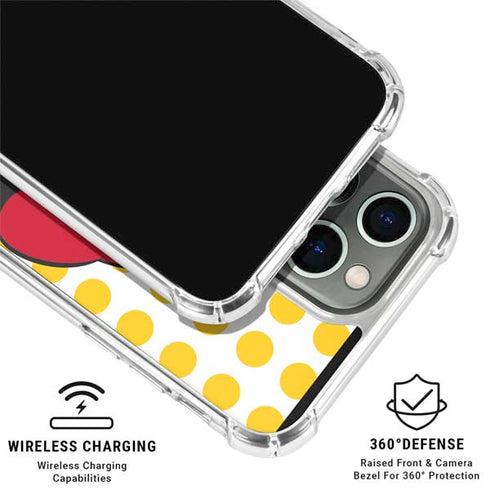 Disney Minnie Mouse Profile Yellow Dots iPhone 16 Pro Max Clear Case
