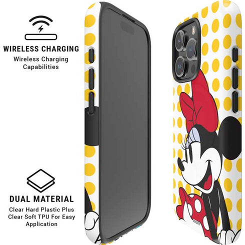 Disney Minnie Mouse Profile Yellow Dots iPhone 16 Pro Max Magsafe Impact Case