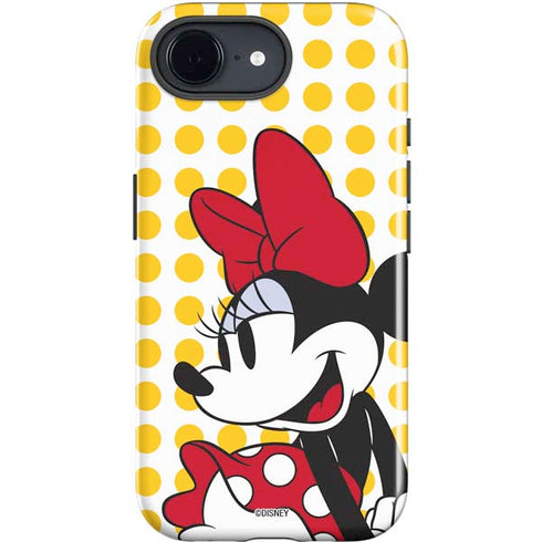 Disney Minnie Mouse Profile Yellow Dots iPhone 16e Impact Case