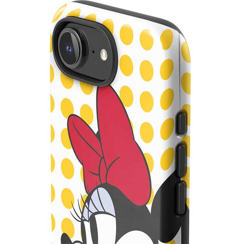 Disney Minnie Mouse Profile Yellow Dots iPhone 16e Impact Case