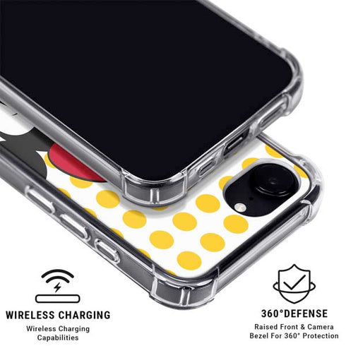 Disney Minnie Mouse Profile Yellow Dots iPhone 16e MagSafe Case