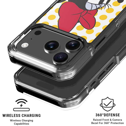 Disney Minnie Mouse Profile Yellow Dots iPhone 18 Pro Clear Case