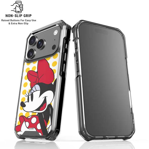 Disney Minnie Mouse Profile Yellow Dots iPhone 18 Pro Clear Case