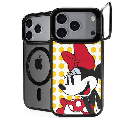 Disney Minnie Mouse Profile Yellow Dots iPhone 18 Pro Kickstand Case