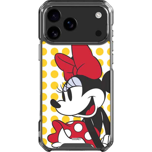 Disney Minnie Mouse Profile Yellow Dots iPhone 18 Pro Max Clear Case