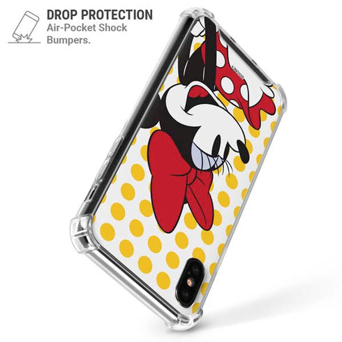 Disney Minnie Mouse Profile Yellow Dots iPhone X/XS Clear Case