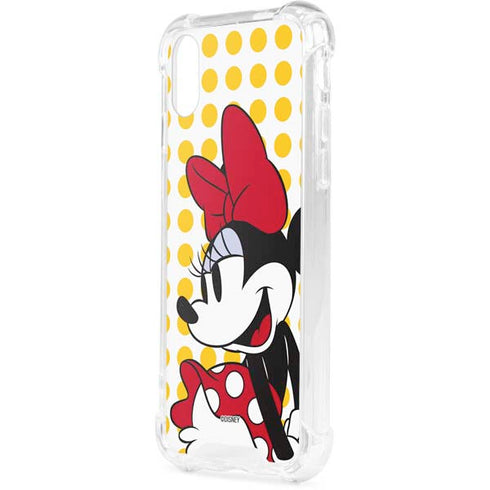Disney Minnie Mouse Profile Yellow Dots iPhone XS Clear Case