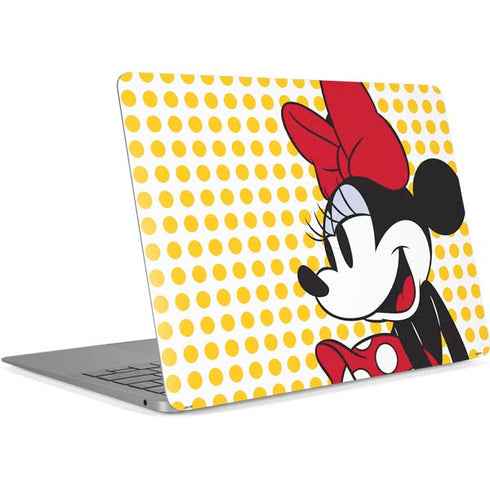 Disney Minnie Mouse Profile Yellow Dots Apple MacBook Air Skin