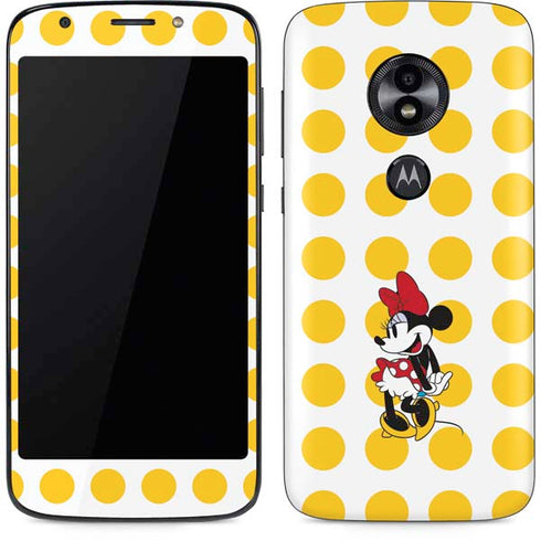 Disney Minnie Mouse Profile Yellow Dots Moto E5 Play Skin