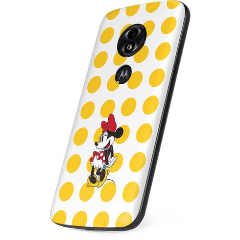 Disney Minnie Mouse Profile Yellow Dots Moto E5 Play Skin