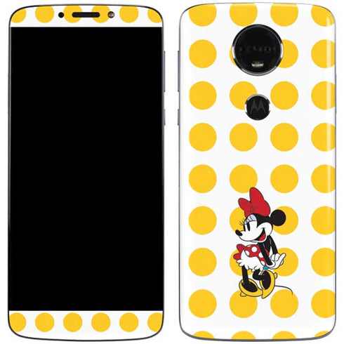 Disney Minnie Mouse Profile Yellow Dots Moto E5 Plus Skin