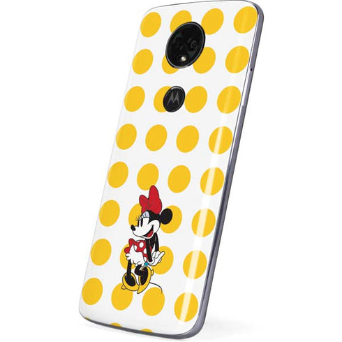 Disney Minnie Mouse Profile Yellow Dots Moto E5 Plus Skin