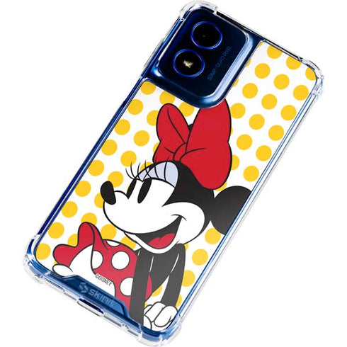 Disney Minnie Mouse Profile Yellow Dots Moto G 5G (2024) Clear Case