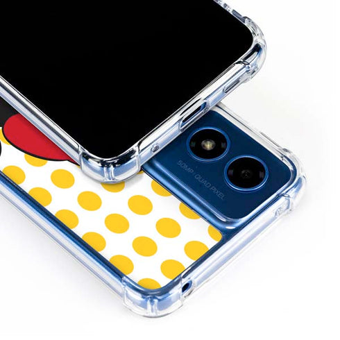 Disney Minnie Mouse Profile Yellow Dots Moto G Play 4G (2024) Clear Case