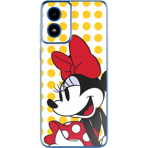 Disney Minnie Mouse Profile Yellow Dots Moto G Play 4G (2024) Skin