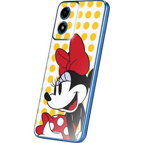 Disney Minnie Mouse Profile Yellow Dots Moto G Play 4G (2024) Skin