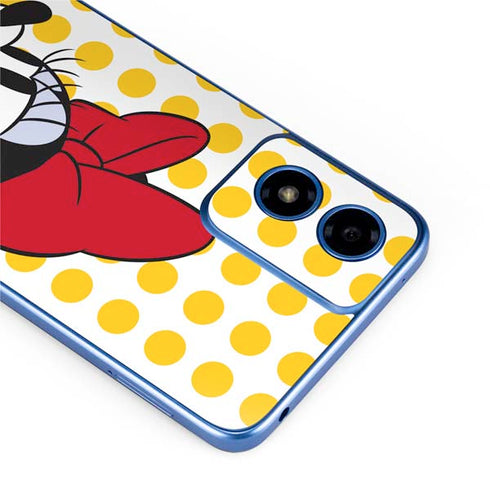 Disney Minnie Mouse Profile Yellow Dots Moto G Play 4G (2024) Skin