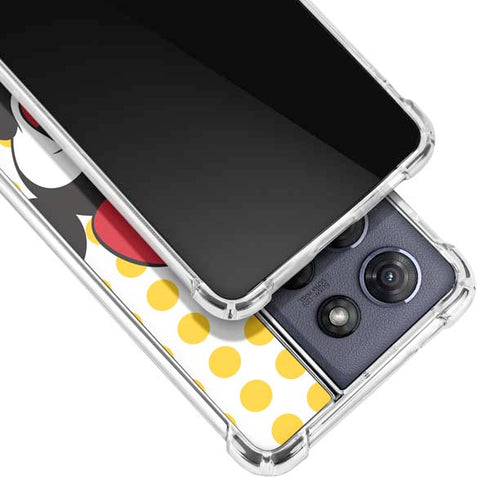 Disney Minnie Mouse Profile Yellow Dots Moto G Play 5G (2025) Clear Case