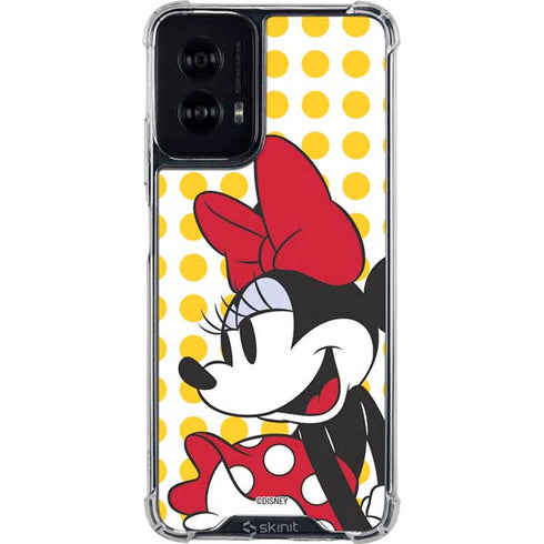 Disney Minnie Mouse Profile Yellow Dots Moto G Power 5G (2024) Clear Case