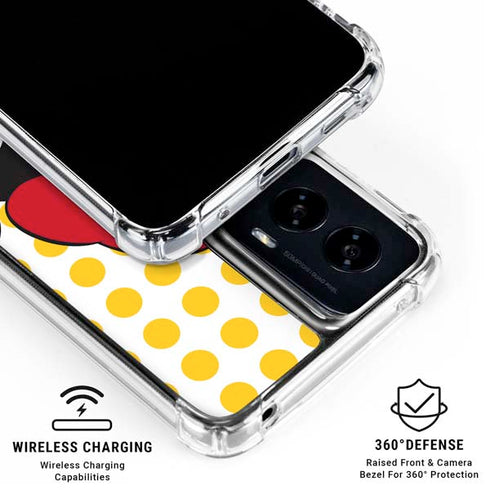 Disney Minnie Mouse Profile Yellow Dots Moto G Power 5G (2024) Clear Case
