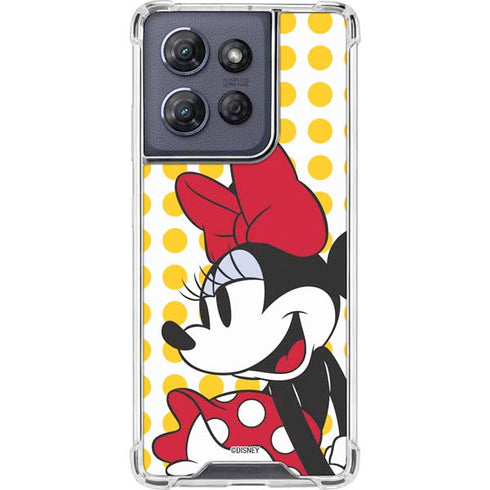 Disney Minnie Mouse Profile Yellow Dots Moto G Power 5G (2025) Clear Case