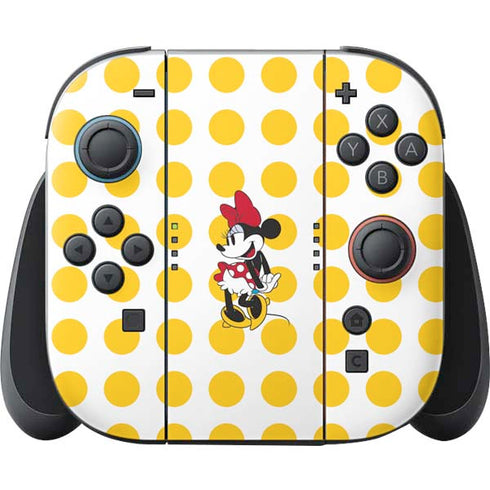 Disney Minnie Mouse Profile Yellow Dots Nintendo Switch 2 (2025) Joy-Con Controller Skin