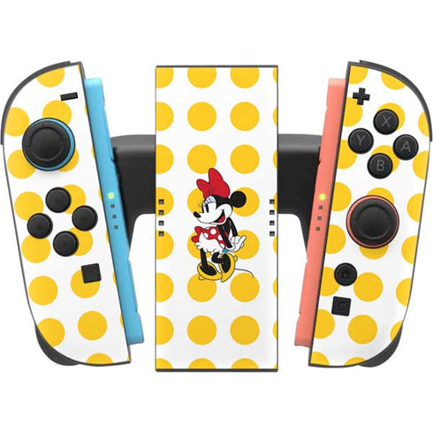 Disney Minnie Mouse Profile Yellow Dots Nintendo Switch 2 (2025) Joy-Con Controller Skin