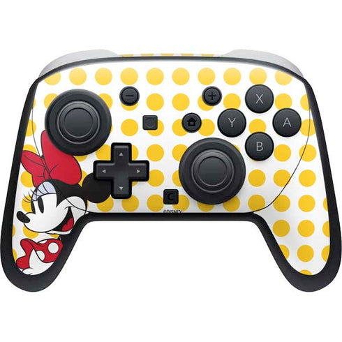 Disney Minnie Mouse Profile Yellow Dots Nintendo Skins