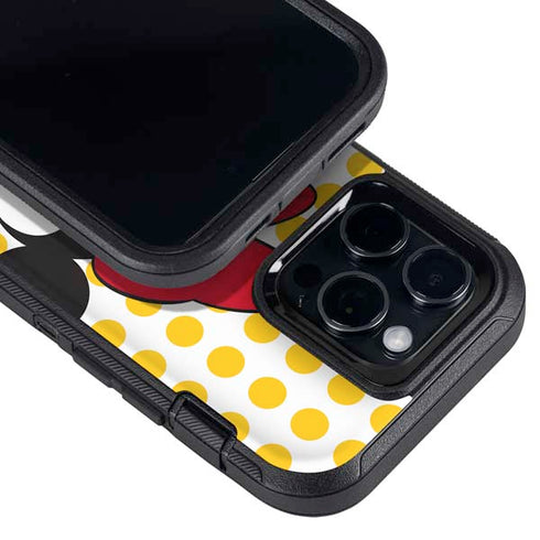 Disney Minnie Mouse Profile Yellow Dots Otterbox Defender iPhone Skin